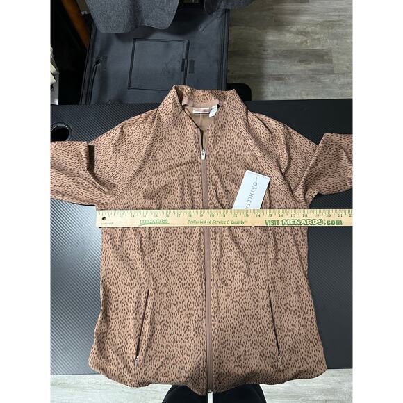 Athleta Salutation Jacket Sz Large Animal Print Cheetah Performance Athletic NWT - Picture 4 of 16